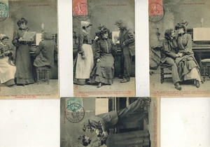 1906 -7 Cartes Postales-La Leçon de Chant-Royer-Nancy-Collection-Réf.A.48 - Picture 1 of 4