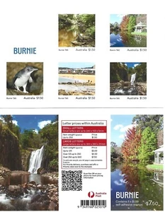 Burnie Stamp Booklet Rarely Seen 5 X $1.50 Special Stamps Peel & Stick Both Side - Picture 1 of 1