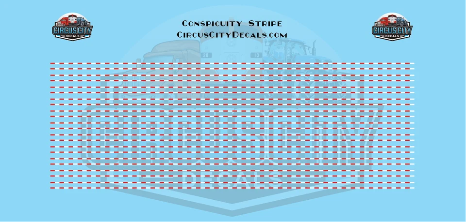 Conspicuity Stripe for HO Scale Vehicles Red/White - Image 1 of 1