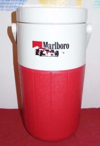RARE Marlboro Auto Racing LOGO 1/2 Gallon Water Cooler Thermo Jug EUC - Picture 1 of 11
