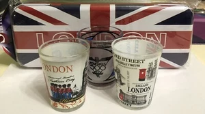 Lot Of 3 London & Indianapolis 500 Shot Glasses And A London Pencil Case New - Picture 1 of 1
