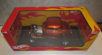Ruote Hot Wheels Classics 1/18 '32 Ford Coupe Orange Edizione Limitata 807202 - Immagine 1 di 4