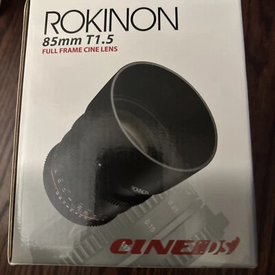 Rokinon Cine DS 85mm T1.5 Full Frame Cine Lens EF. New In Box. Free Shipping. - Image 1 of 4