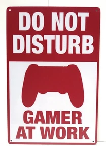 Do Not Disturb Gamer at Work Gamer Sign Gaming Wall Decor Gamer Art - Picture 1 of 2