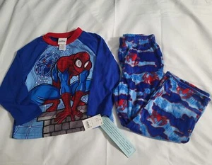 NWT Kids 2 Pc MARVEL Ultimate SPIDER-MAN Fleece PAJAMAS PJs~Boys Sz XS~SLEEPWEAR - Picture 1 of 3