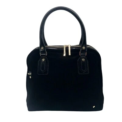 Cartera convertible de gamuza negra Halston Heritage Foto 1 de 4