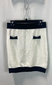 NWT Lovers + Friends Womens Black White Pull-On Straight & Pencil Skirt Size M - Picture 1 of 5