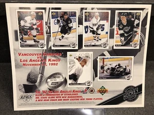 UPPER DECK VANCOUVER CANUCKS VS LOS ANGELES KINGS PROMO SHEET #/18,000 - Picture 1 of 1