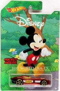 2019 Hot Wheels Disney Mickey & Friends #1 Fast Felion Mickey Mouse - Picture 1 of 2