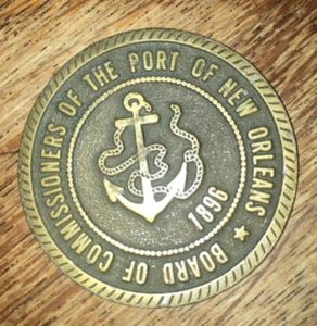 Board of Commissions Port of New Orleans Bronze Plaque - Picture 1 of 2