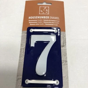 Enamel House Number 7 French Style - Picture 1 of 3