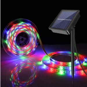 5M 10M Solar LED Strip Light Flexible Lamp Outdoor Garden Christmas Decor Lights - Picture 1 of 16