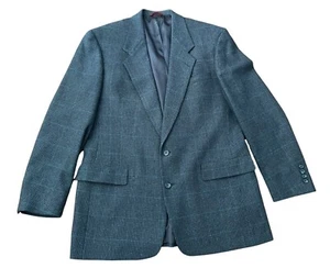 Hart Schaffner Mens Blazer Sport Coat Two Button Casual Jacket Sz 42L Wool Gray - Picture 1 of 9