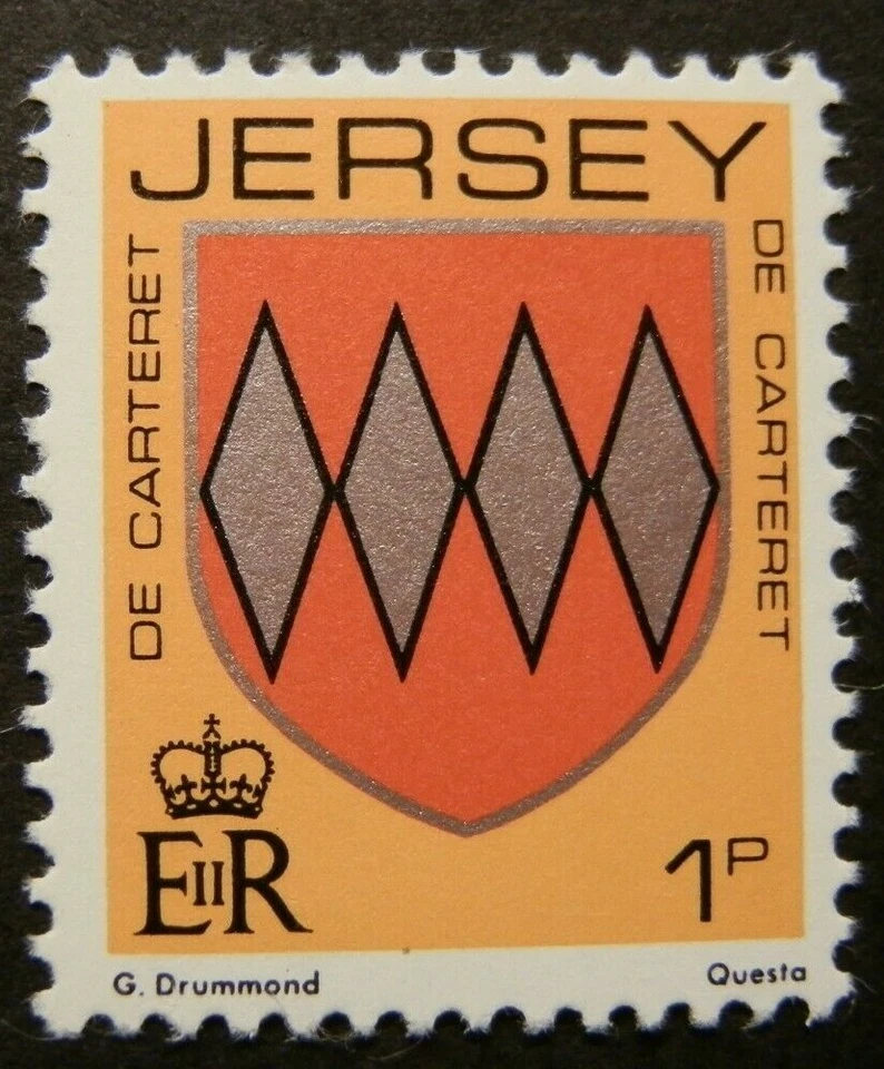 JERSEY 1981 SG250 1p. ARMS OF JERSEY FAMILIES  -  MNH - Image 1 of 1