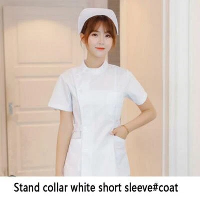 Women Nurse Uniforms Doctor Medical Beautician Lab Work Clothes Set Top & Pants - Image 1 of 3