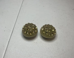 Gold /Rhinestones  Authentic Jibbitz Shoe Charms for Crocs 10’ Lot Of 2 - Picture 1 of 2