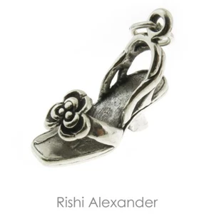 925 Sterling Silver High Heel Bridesmaid Shoe Charm Made in USA - Picture 1 of 2