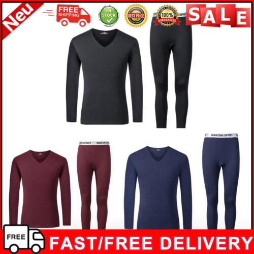2pcs Letter Men Fitness Fleece Bottoming Tops Trousers Seamless Warm Clothes Set
