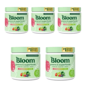Bloom Nutrition Greens and Superfoods Powder, 30 SVG, Strawberry Kiwi, Probiotic - Picture 1 of 16
