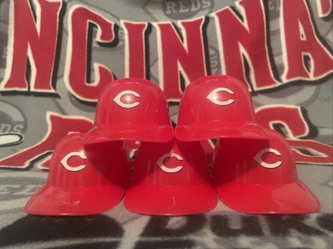 Lot of (5) CINCINNATI REDS Ice Cream HELMETS Baseball Mini Bowl *READ DESC* Cover