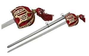Scottish Basket Hilt Sword 41" Carbon Steel Blade With Metal Scabbard - Picture 1 of 9