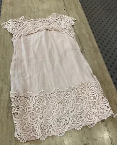 Andree By Unit Dress Women’s Sz M Pink Lace Boho Girlcore Feminine Coquette - Picture 1 of 14