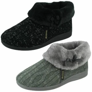 RoseBank Karen Women's Bow And Memory Foam Knit Slippers - Picture 1 of 19