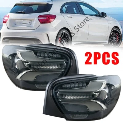 2Pcs For Benz A-Class W176 2013-2018 LED Rear Tail Light Brake Lamp Smpked - Image 1 of 4