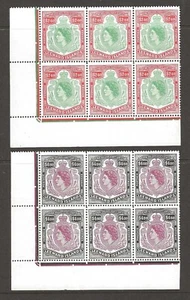LEEWARD ISLANDS 1954 SG 139/140 + 139a + 140a MNH - Picture 1 of 2