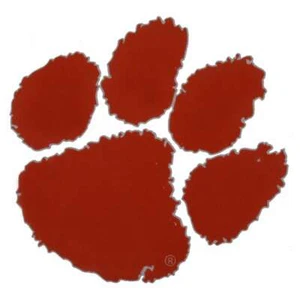 Clemson Tigers gestanzter Transfer-Aufkleber - Pfote - Bild 1 von 1