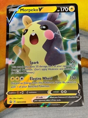 C1149 POKEMON TCG MORPEKO V NM CARD HOLO #SWSH056 SWORD SHIELD PROMO - Image 1 of 4