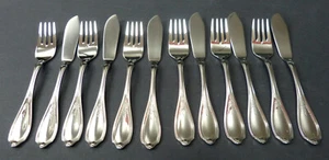 WMF Posate da pesce rosa inglese, CROMARGAN, 12 pezzi, 6 pers., mai usate, TOP - Foto 1 di 11