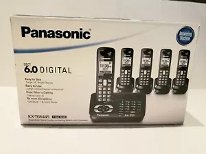 Panasonic 5 Mobilteile KX-TG6445 6.0 Digital mit Anrufbeantworter @AL - Bild 1 von 7