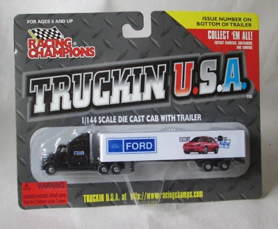 Cab with Trailer Ford Semi-Truck 1/144 Racing Champions Truckin USA /Escort - Image 1 of 3