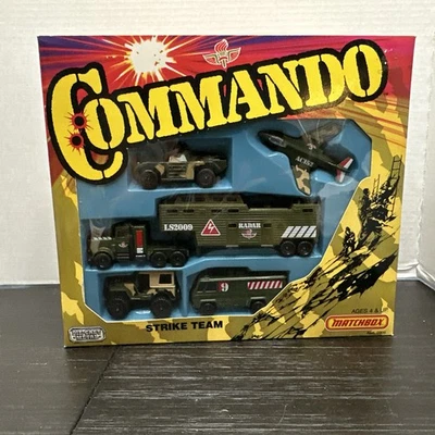 1988 MATCHBOX COMMANDO Strike Team SET Of 5 Green SPECIAL OPPS VEHICLES 1/64 - Image 1 of 4