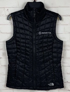 North Face Thermoball gesteppte gefütterte Weste durchgehender Reißverschluss Größe Small Novetta Logo EUC! - Bild 1 von 9