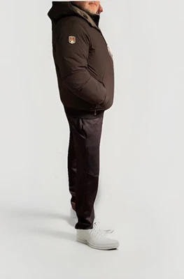 Chaqueta de plumón reversible Verso para hombre, negra oliva talla mediana Foto 1 de 4