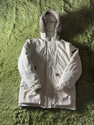 Chaqueta parka para mujer Lauren Ralph Lauren ribete de piel sintética con capucha talla pequeña!!!! Foto 1 de 4