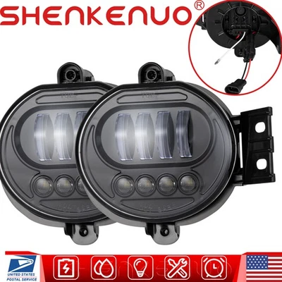 Luces antiniebla LED negras para Dodge Ram 1500 2002-2008 2003-2009 Ram 2500 Foto 1 de 4