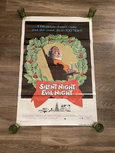 Silent Nigh Evil Night (1975) locandina film d'epoca originale 27x41" - Foto 1 di 8
