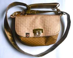 Kleine Damentasche braun-kupfer  Kunstleder und kleine Geldbörse selbst genäht - Bild 1 von 4