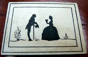 Vintage 1920s Tynietoy SILHOUETTE PICTURE 1:12 Dollhouse Miniature Accessories - Picture 1 of 3