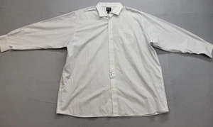 Jos A Bank Men Shirt 19 Green White Striped Long Sleeve Button Up Casual Relaxed - Picture 1 of 18