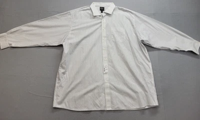 Jos A Bank Men Shirt 19 Green White Striped Long Sleeve Button Up Casual Relaxed - Image 1 of 4