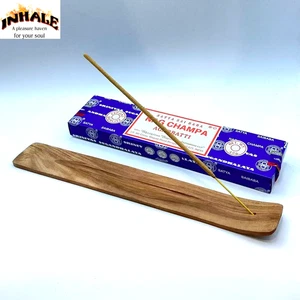Satya Nag Champa Incense Sticks 40g + wooden incense holder - Picture 1 of 4