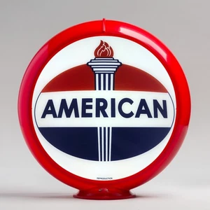 American Gasoline Oval Logo 13.5" in Red Plastic Body (G110) FREE US SHIPPING - Picture 1 of 1