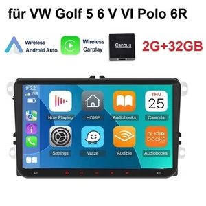 Android 14 Carplay Autoradio GPS NAVI RDS Für VW GOLF 5 6 Touran Tiguan Polo EOS - Bild 1 von 18
