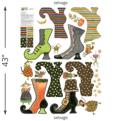 Botas de brujas Ghoul Friends panel de fieltro | Ghoul Friends | Riley Blake Foto 1 de 3