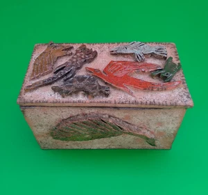 Alaskan Totem Motif Clay Trinket Box - Hand Made Alaska - To Earth Artist Signed - Picture 1 of 17