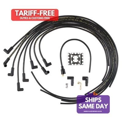 Accel ACL4041K Black 8 mm Spark Plug Wire Kit fits V8 Performance Racing Parts - Image 1 of 4